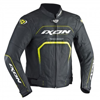 Motorcycle Jackets Ixon Fighter Black White Yellow
