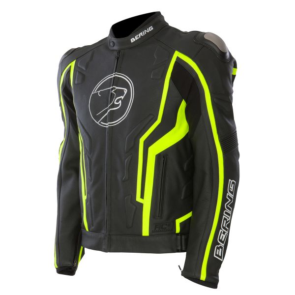Motorcycle Jackets Bering Flash Black Yellow Fluo