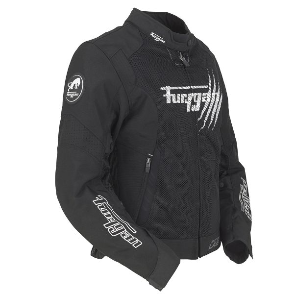Furygan Genesis Claw Vented Lady Black White