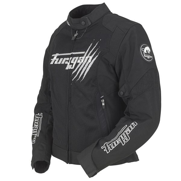 Furygan Genesis Claw Vented Lady Black White
