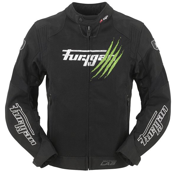 Motorcycle Jackets Furygan Genesis Claw Vented Black White Green