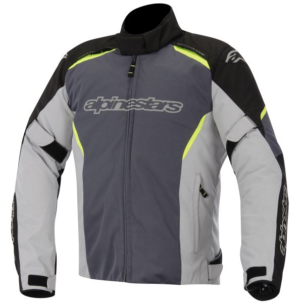 Motorcycle Jackets Alpinestars Gunner Waterproof Black Gray Yellow Fluro