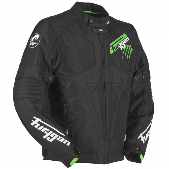 Motorcycle Jackets Furygan Hurricane Black Fluo Green