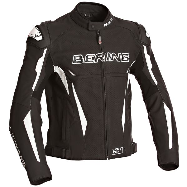 Motorcycle Jackets Bering Kingston Evo-R Black White Motorcycle Jackets Bering Kingston Evo-R Black White