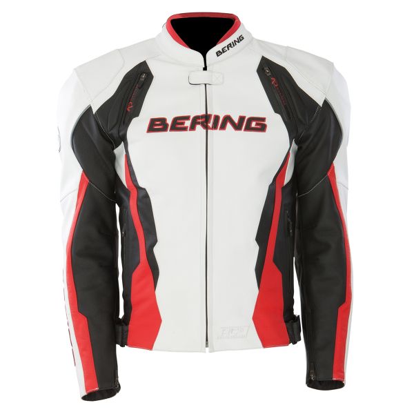 Motorcycle Jackets Bering Kingston Black White Red