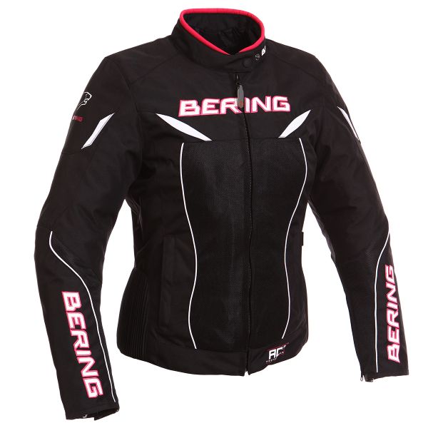 Motorcycle Jackets Bering Lady Kwerk Black White Fuchsia