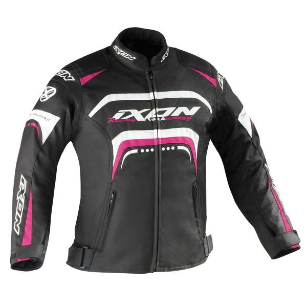Motorcycle Jackets Ixon Lover Kid Black White Fuchsia