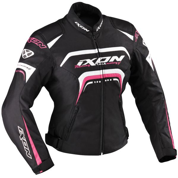 Motorcycle Jackets Ixon Lover Black White Fushia
