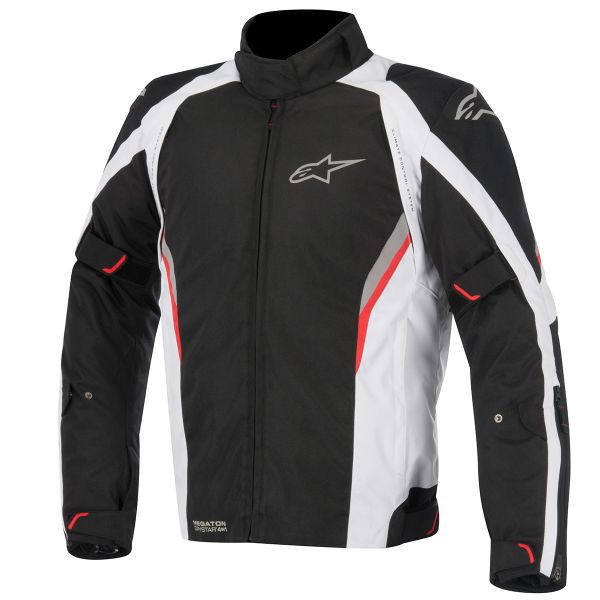 Motorcycle Jackets Alpinestars Megaton Drystar Black White Red Motorcycle Jackets Alpinestars Megaton Drystar Black White Red
