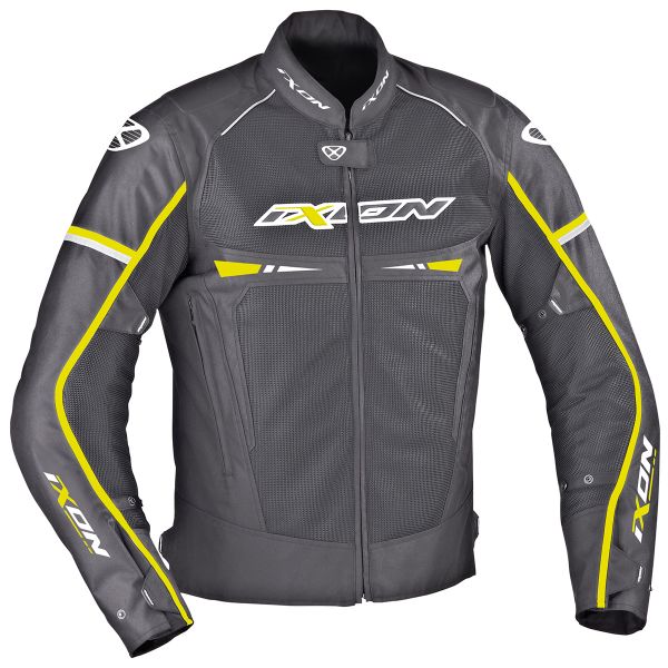 Motorcycle Jackets Ixon Pitrace Black White Bright Yellow