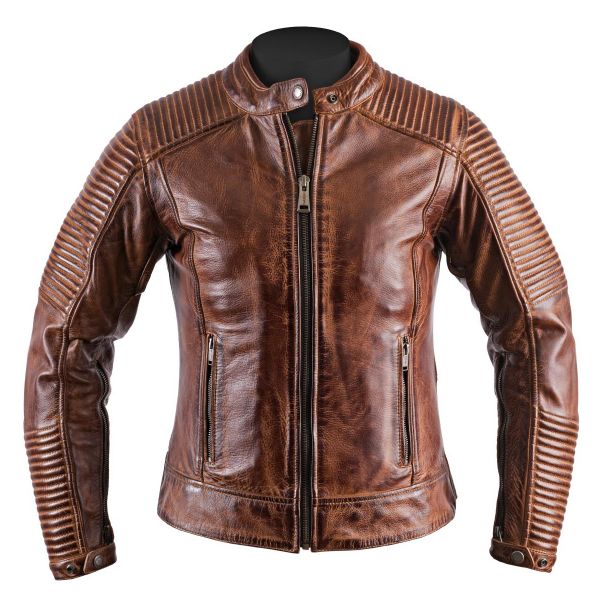 Motorcycle Jackets Helstons Razzia Leather Rag Camel