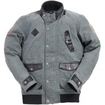 Motorcycle Jackets Ride & Sons Runaway Grey Waxed