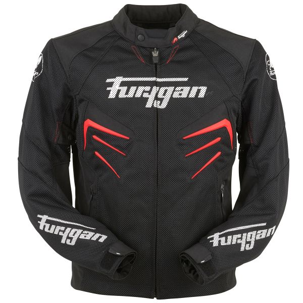 Motorcycle Jackets Furygan Skull Vented Black Red White