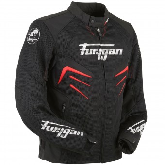 Furygan Skull Vented Black Red White