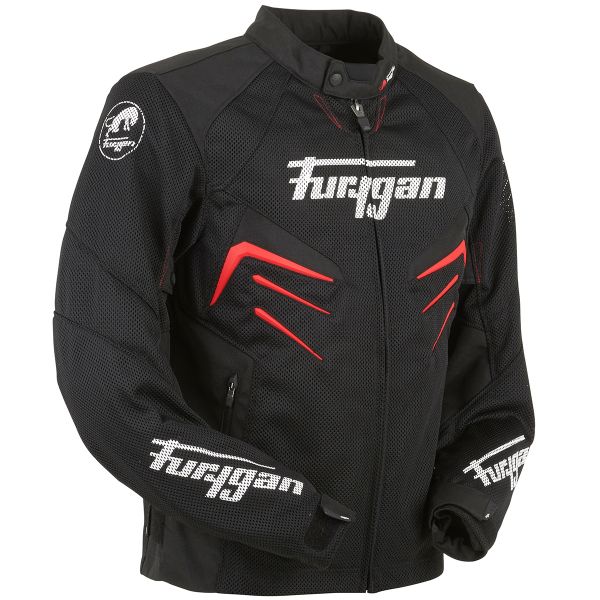Furygan Skull Vented Black Red White