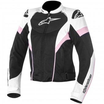 Motorcycle Jackets Alpinestars Stella T-GP Plus R Air Black White Pink