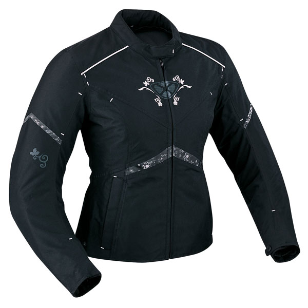 Motorcycle Jackets Ixon Diva Star Black White