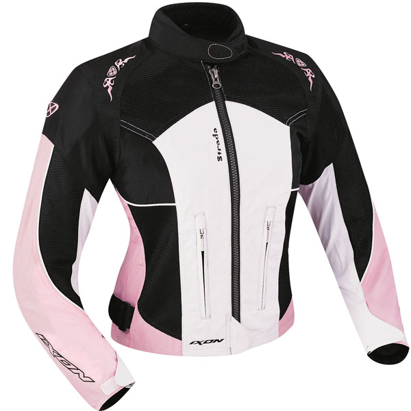 Motorcycle Jackets Ixon Strada Black White Pink