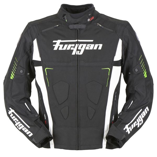 Motorcycle Jackets Furygan Vortex Black White Green