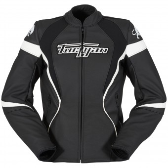 Motorcycle Jackets Furygan Xenia Racing Lady Black White