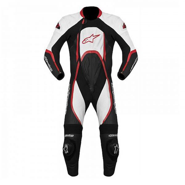 Leather Motorcycle Suits Alpinestars Orbiter Black White Red
