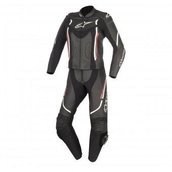 Leather Motorcycle Suits Alpinestars Stella Motegi V2 2P Black White Red