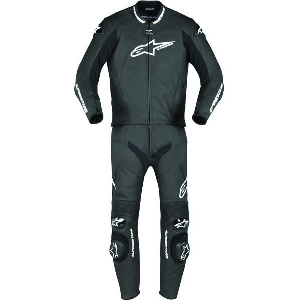 Leather Motorcycle Suits Alpinestars GP Pro 2 Pieces Black