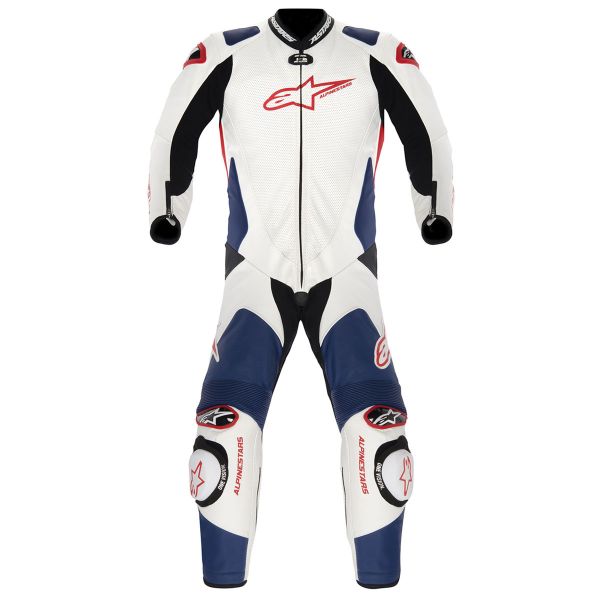 Leather Motorcycle Suits Alpinestars GP Pro White Blue Red