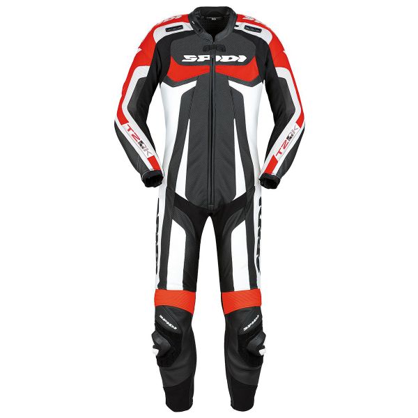 Leather Motorcycle Suits Spidi T-2 Kangaroo Wind Pro Black Red Leather Motorcycle Suits Spidi T-2 Kangaroo Wind Pro Black Red
