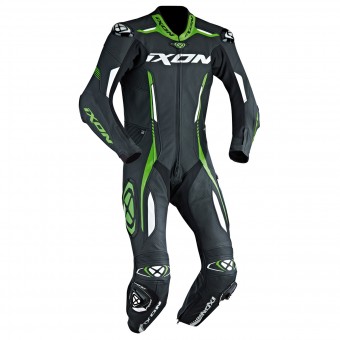 Leather Motorcycle Suits Ixon Vortex EPI Black White Green