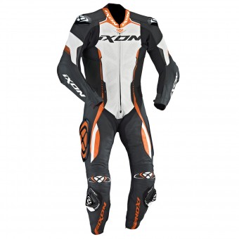 Leather Motorcycle Suits Ixon Vortex EPI Black White Orange