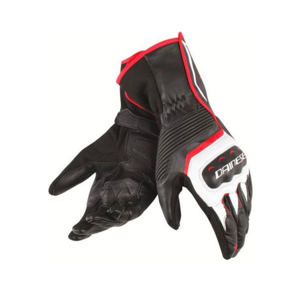 Motorcycle Gloves Dainese Assen Black White Red