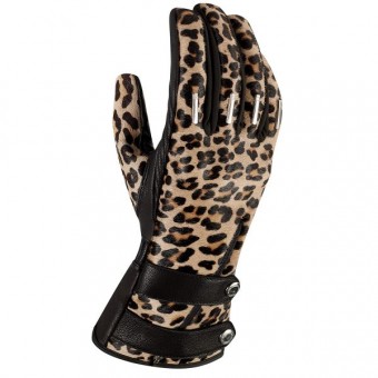 Motorcycle Gloves ICON Catwalk Leopard