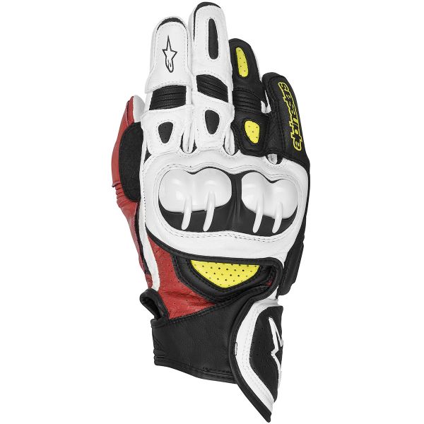 Motorcycle Gloves Alpinestars GP X Black Red Yellow Fluo