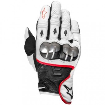 Motorcycle Gloves Alpinestars Octane S-Moto White Black Red