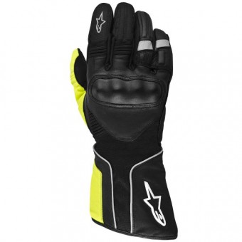 Motorcycle Gloves Alpinestars Overland Drystar Black Yellow Fluo