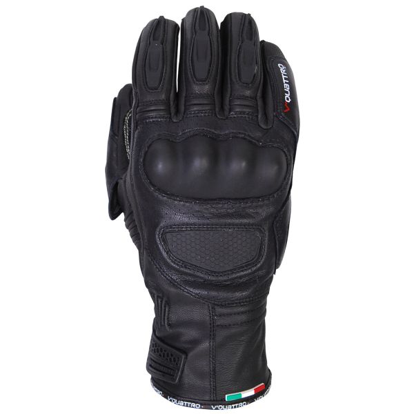 Motorcycle Gloves V'Quattro Pilote Black