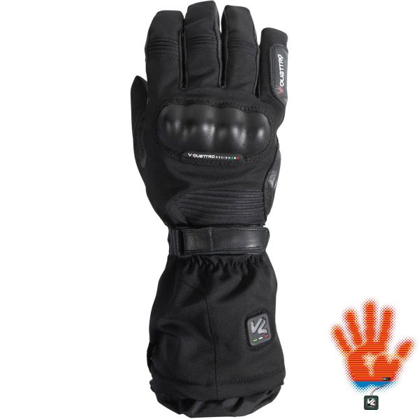 Motorcycle Gloves V'Quattro Quantum Chauffant Black Motorcycle Gloves V'Quattro Quantum Chauffant Black