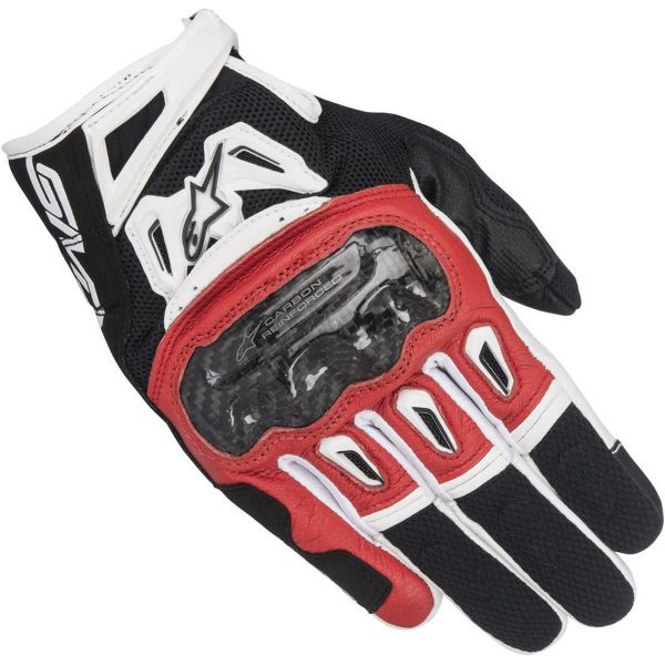 Motorcycle Gloves Alpinestars SMX-2 Air Carbon V2 Black Red Motorcycle Gloves Alpinestars SMX-2 Air Carbon V2 Black Red