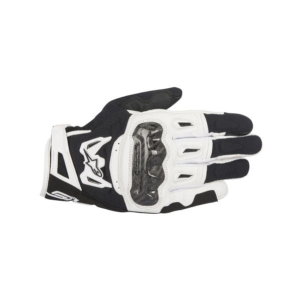 Motorcycle Gloves Alpinestars SMX-2 Air Carbon V2 Black White Motorcycle Gloves Alpinestars SMX-2 Air Carbon V2 Black White
