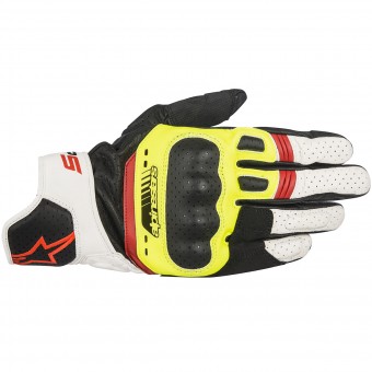 Motorcycle Gloves Alpinestars SP-5 Black Yellow Red Fluo