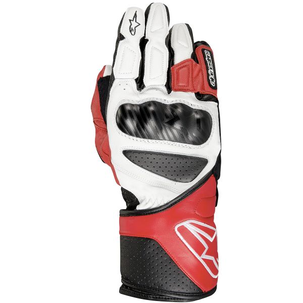 Motorcycle Gloves Alpinestars SP-8 White Red Black