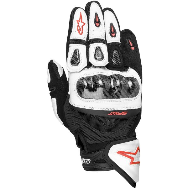 Motorcycle Gloves Alpinestars SP-X White Black Red
