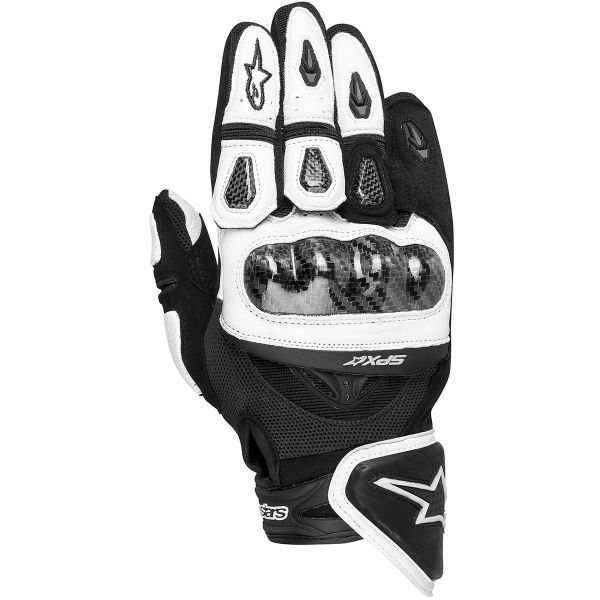 Motorcycle Gloves Alpinestars SP-X White Black