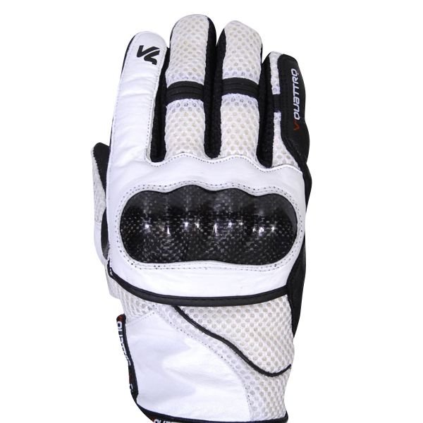 Motorcycle Gloves V'Quattro Spider Evo Black White
