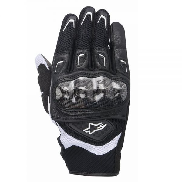 Motorcycle Gloves Alpinestars Stella SMX-2 Air Carbon Black White