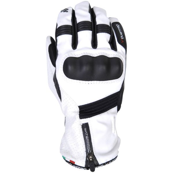 Motorcycle Gloves V'Quattro Storm WP Black White