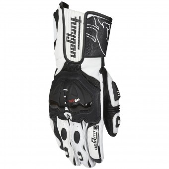 Motorcycle Gloves Furygan AFS-19 Black White