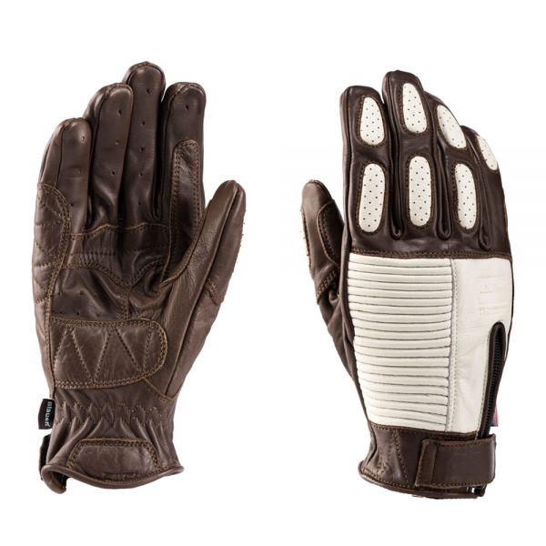 Motorcycle Gloves Blauer Banner Brown White