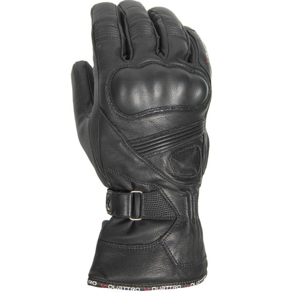 Motorcycle Gloves V'Quattro Burner Black